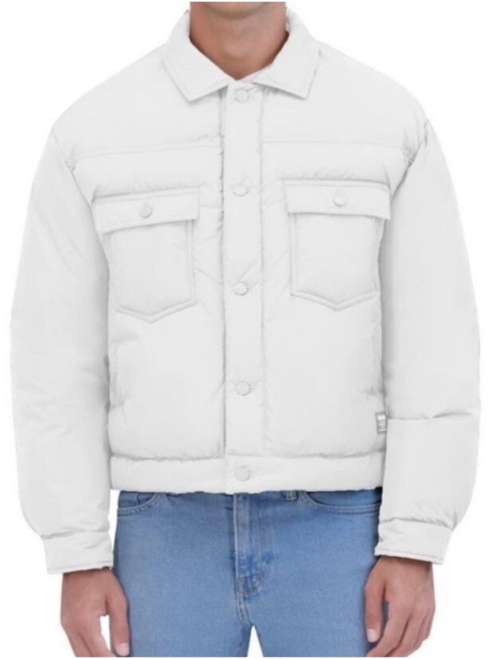 Hudson XLarge Jacket Vintage Inspired Puffer Trucker Free Thinkers creme NWT